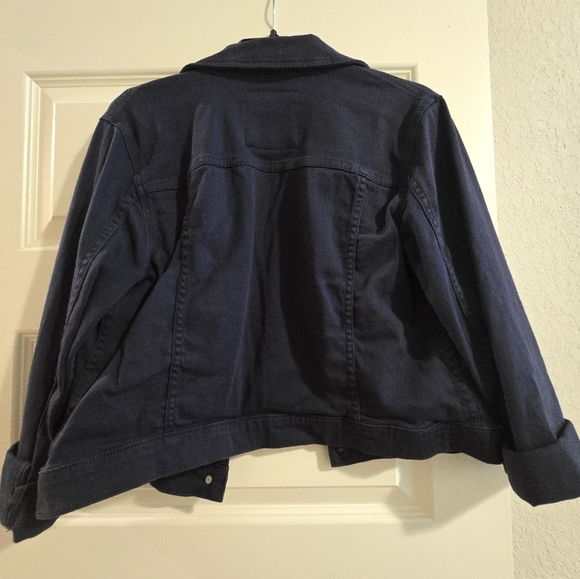 Michael Kors Navy Jean Jacket. - Picture 4 of 4